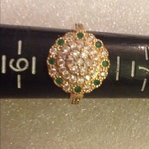 925 emerald sapphire ring